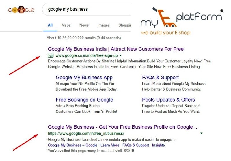 myeplatform-digital marketing agency-google my business serp